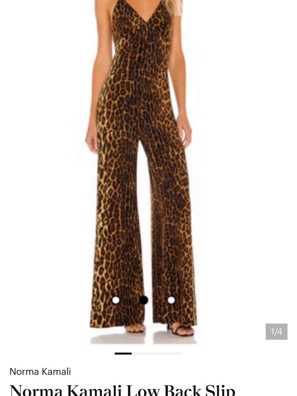 Norma Kamali Leopard-Print Wide-Leg Jumpsuit in Brown and Black